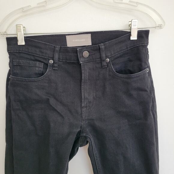 Everlane The Mid-Rise Skinny Jean Black Stretch Zip Fly Women 26 - Picture 4 of 11